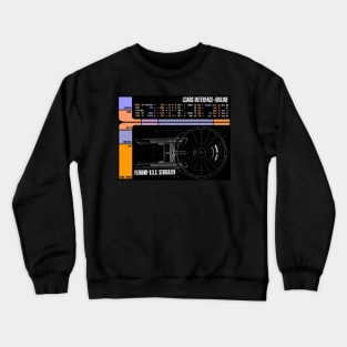 Computer Readout Showing Star Gazer Top View Crewneck Sweatshirt